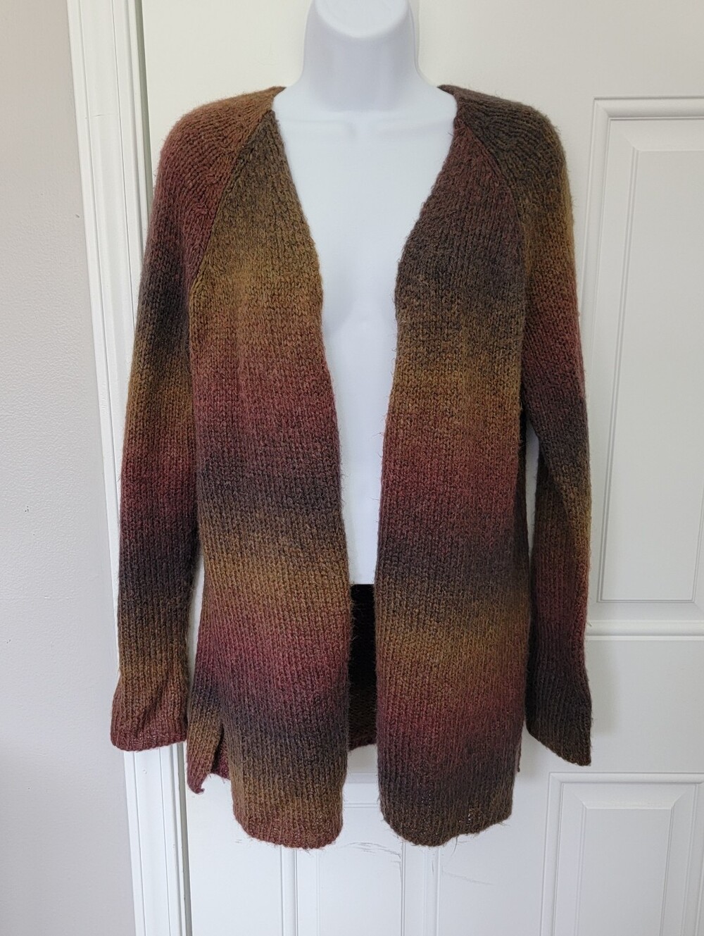 Gap Women's Knit Striped Open Front Cardigan Sweater Multicolor Ombre Size Small